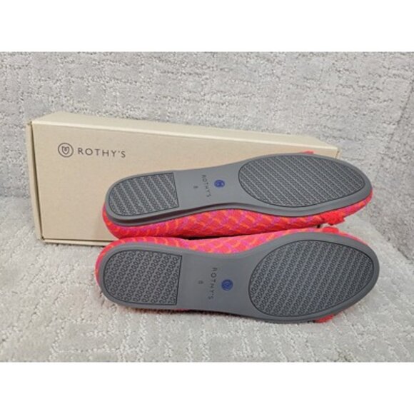 ROTHY’S Womens Size 8 Pomegranate Pink Textile Round Toe Slip On Ballet Flats - Picture 9 of 11